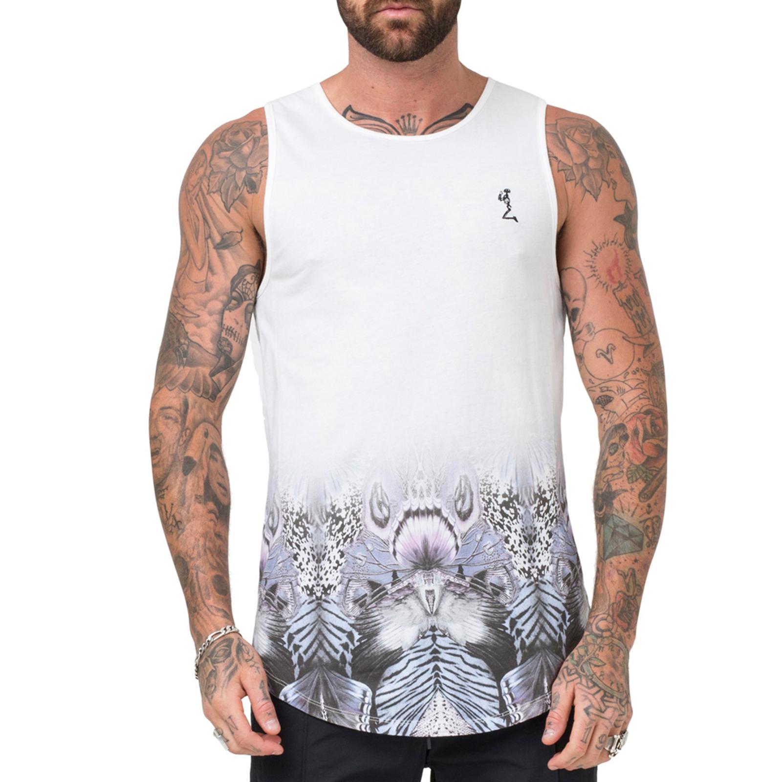 White Acid Animal Fade Out Vest - BrandAlley