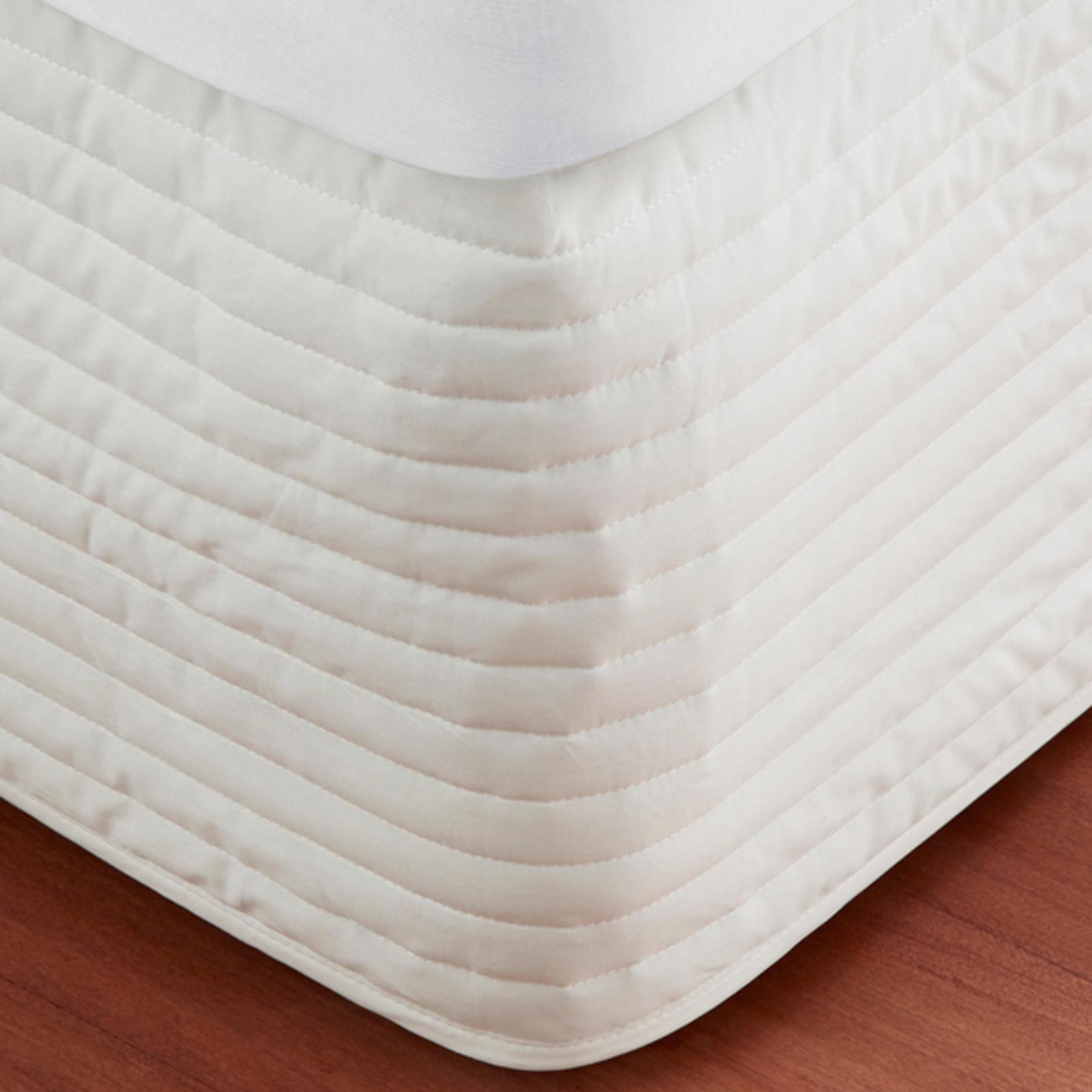 300TC Percale King Quilted Valance, Snow BrandAlley