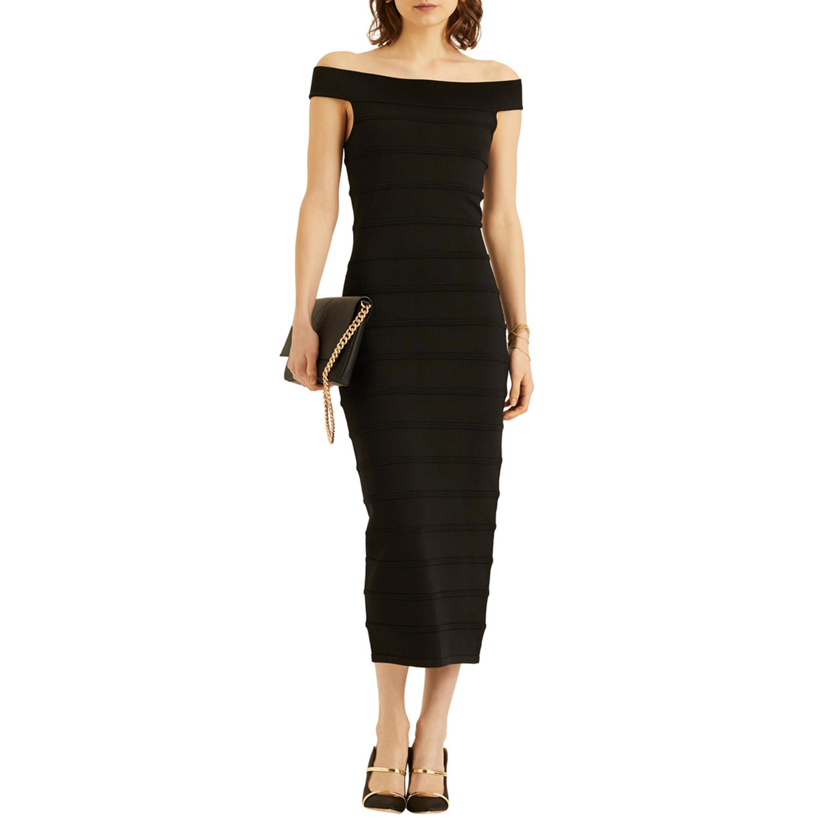 Black Midi Knit Dress BrandAlley