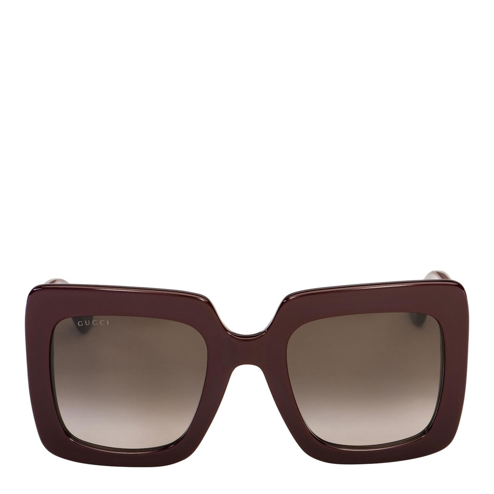 Womens Burgundybrown Gucci Sunglasses 53mm Brandalley