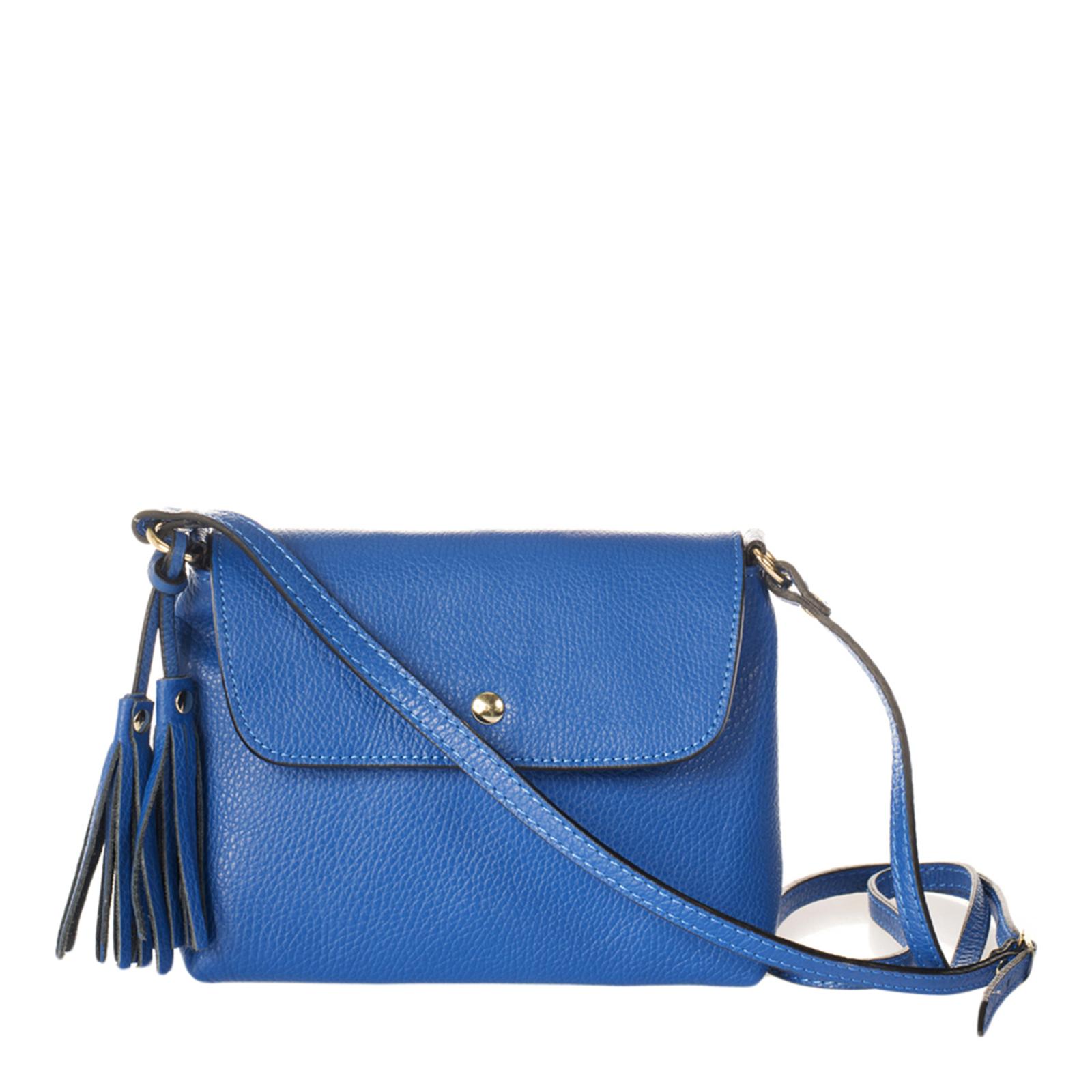 Blue Leather Crossbody Bag - BrandAlley