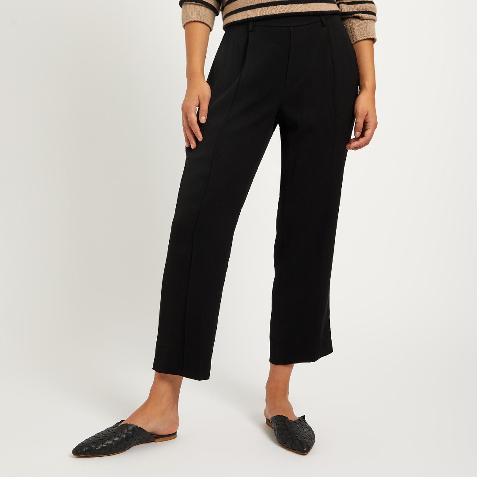 Black Pintuck Cropped Trousers - Designer Spring Heroes - Sales - Women ...