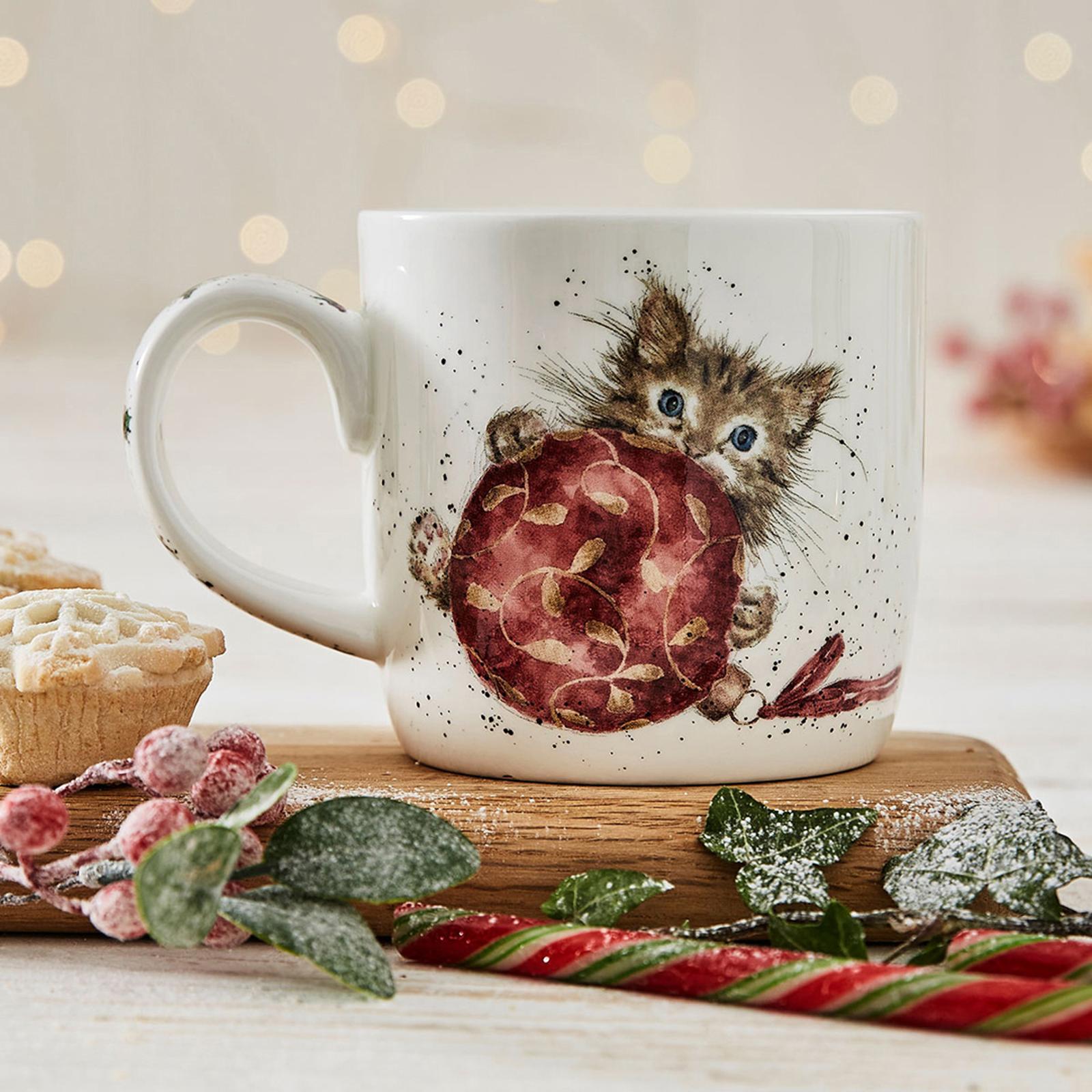 Set of 6 Purrfect Christmas Kitten Mugs - BrandAlley