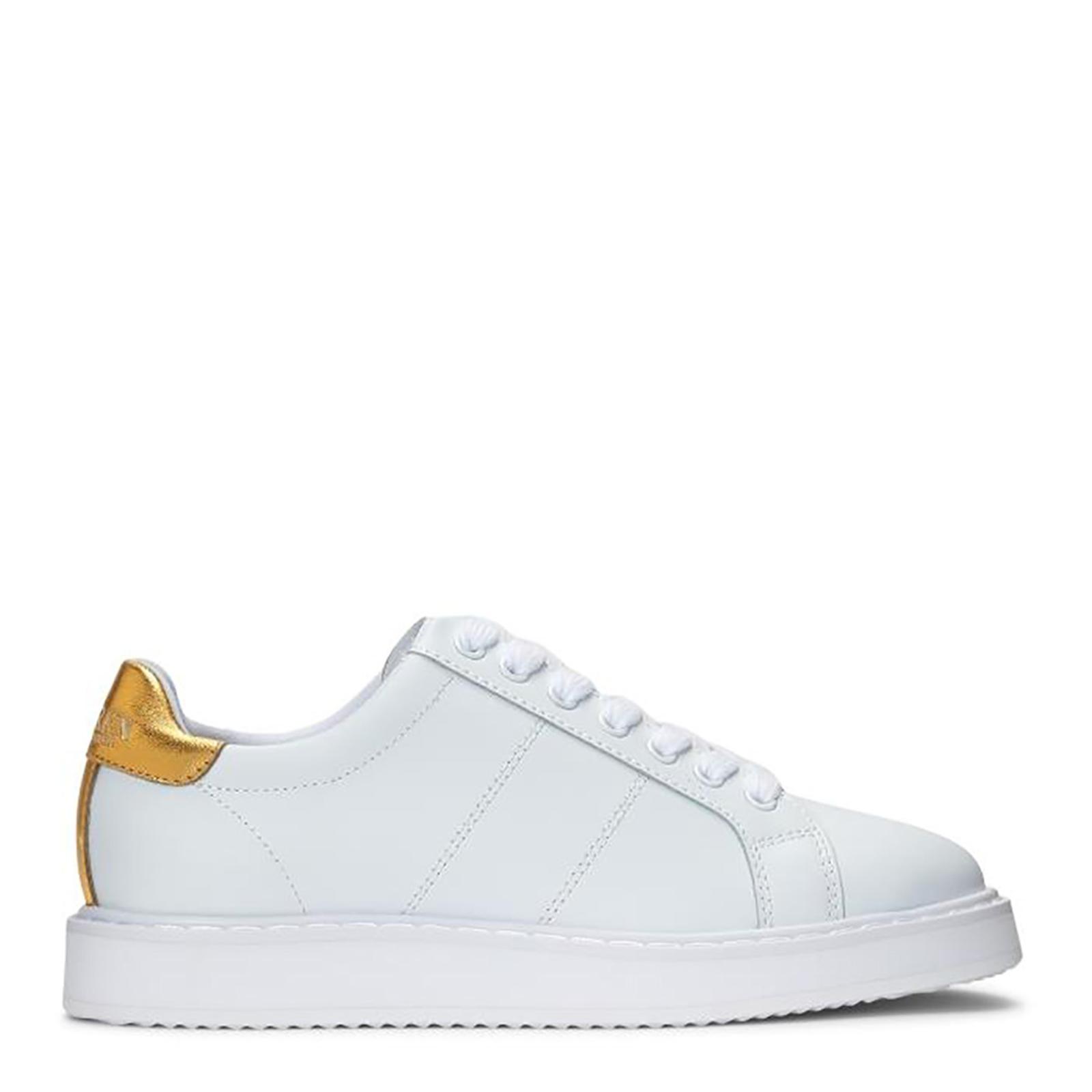 White Angeline Leather Trainers - BrandAlley