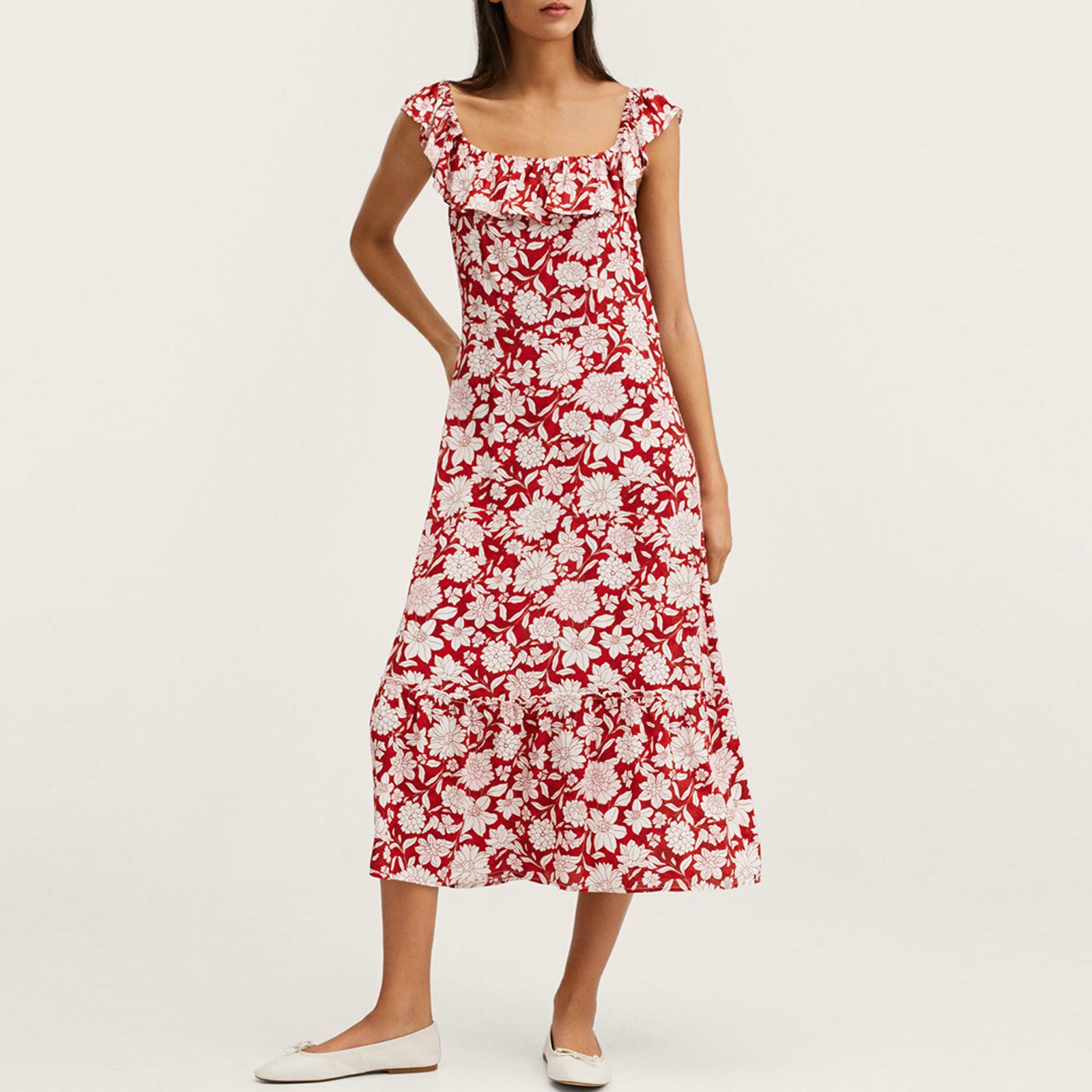 Red Floral Print Dress Brandalley 5205