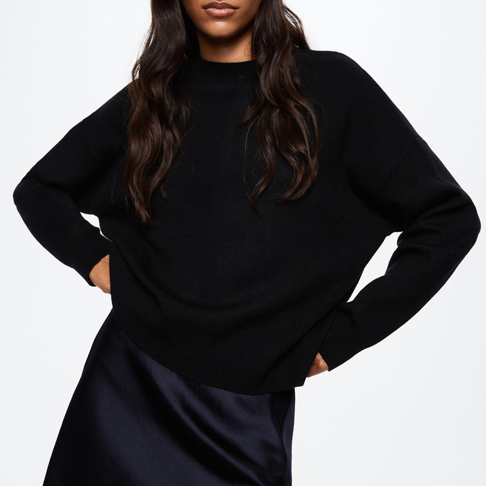 Black Oversized Knit Jumper BrandAlley