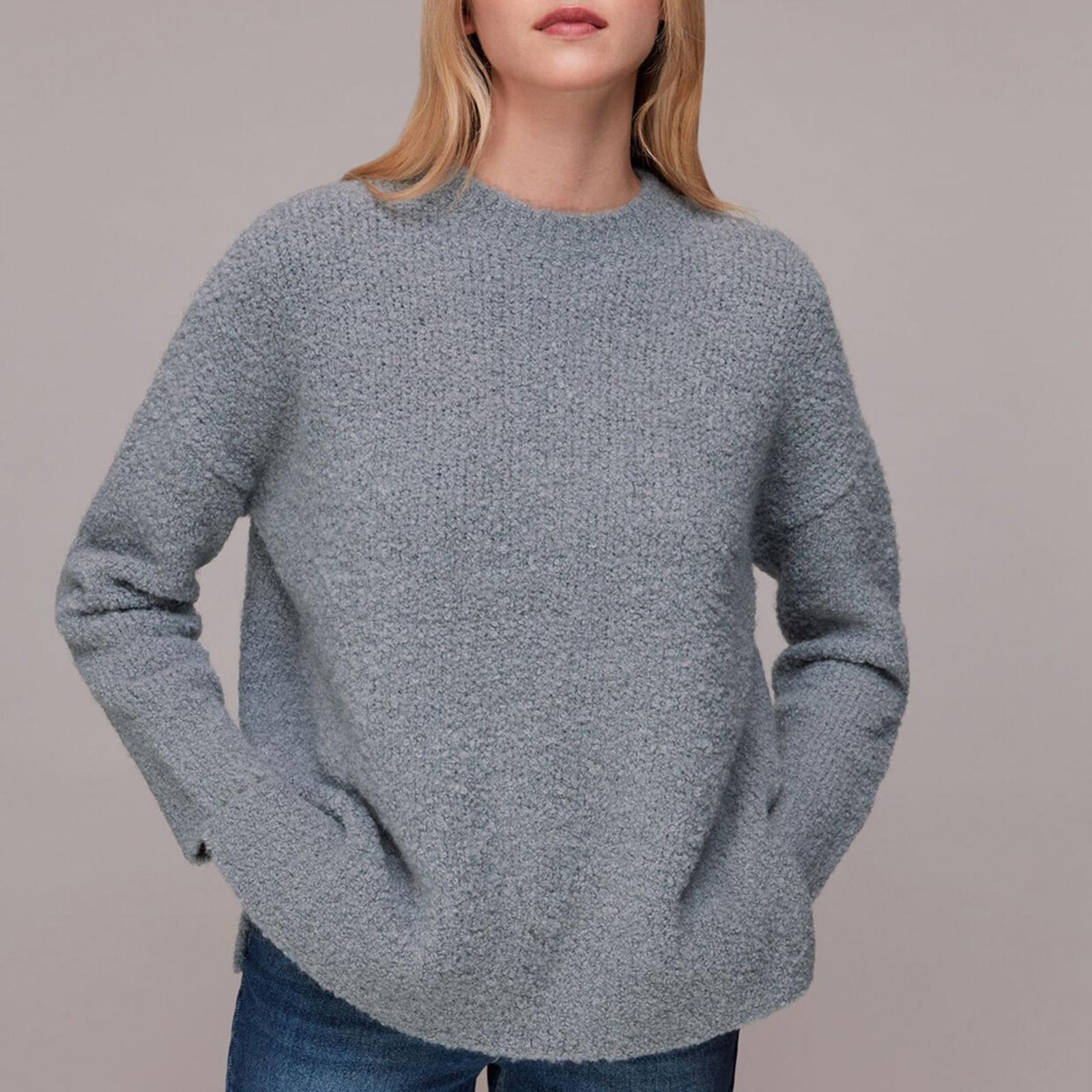 Grey Relaxed Boucle Jumper - BrandAlley