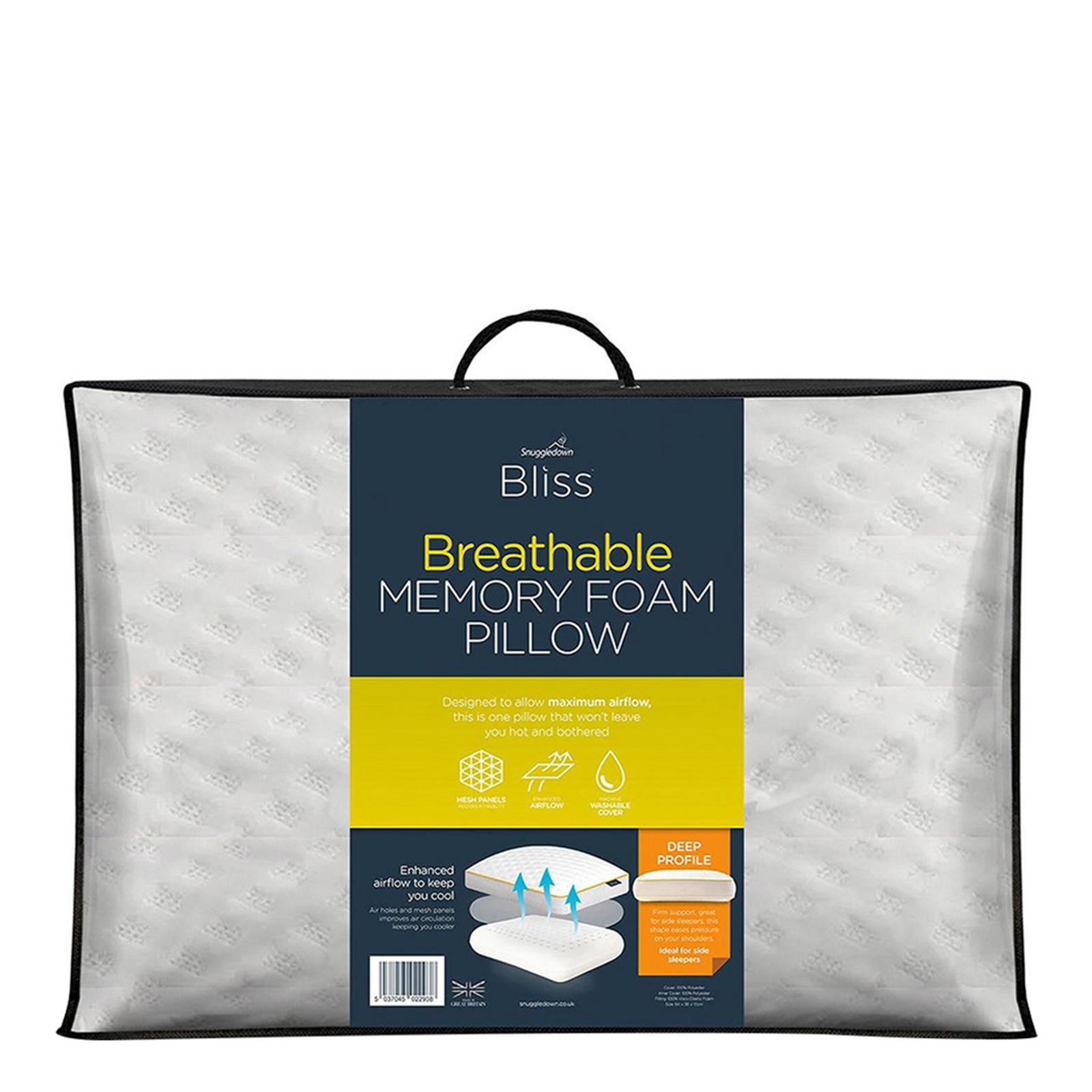 Bliss Extra Deep Breathable Pillow, Firm Support, 1 Pack - BrandAlley