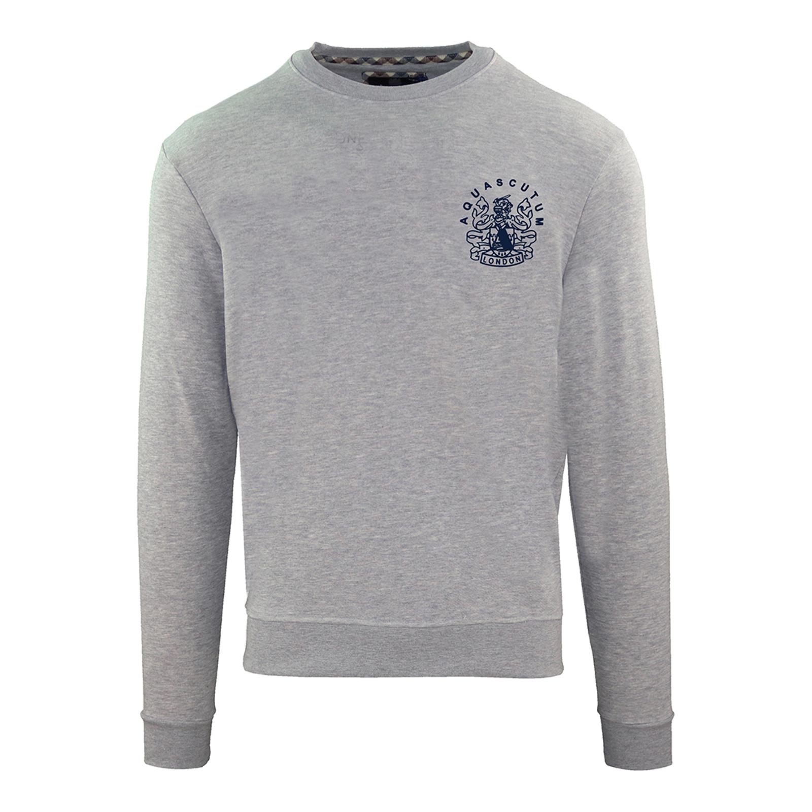 Grey Crest Logo Cotton Sweatshirt - BrandAlley