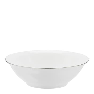 Set of 4 White Platinum Serendipity Fine Bone China Cereal Bowls