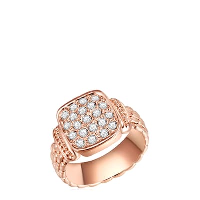 Rose Gold Swarovski Crystal Elements Chunky Ring