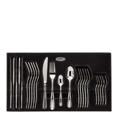 Silver Stainless Steel 24 Piece Cutlery Gift Box Set