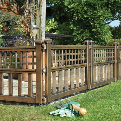 Pack of 4 Decorative Garden Fence Panels