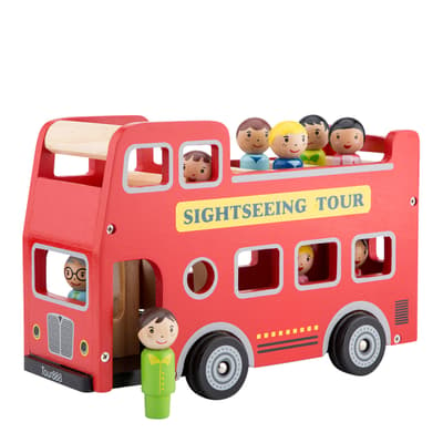 City tour bus with 9 play figures