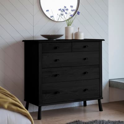 Portland Chest of Drawers, Black