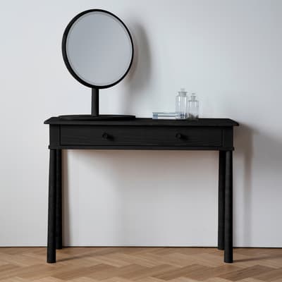 Portland Dressing Table with Drawer, Black