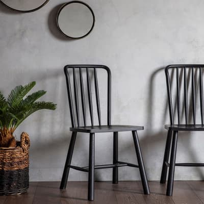 Windsor Dining Chair, Black