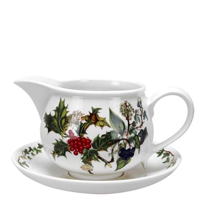 The Holly & The Ivy Gravy Boat & Stand