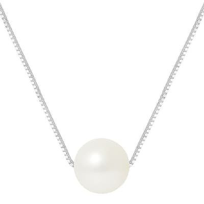 Natural White Round Pearl Necklace 9-10mm