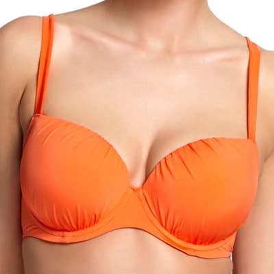 Tangerine Marina Moulded Bikini Top