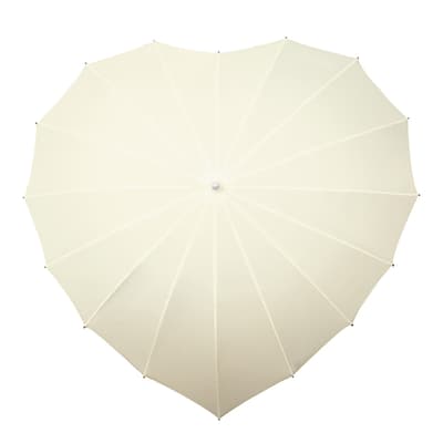 Cream Heart Umbrella