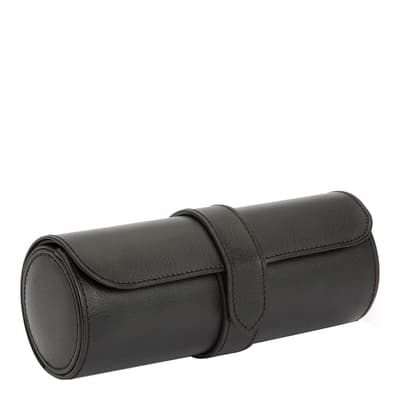 Black/Grey Heritage Vegan Leather Watch Roll