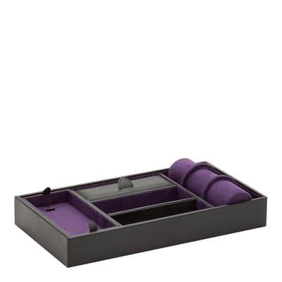 Black/Purple Blake Valet Tray with Cuff