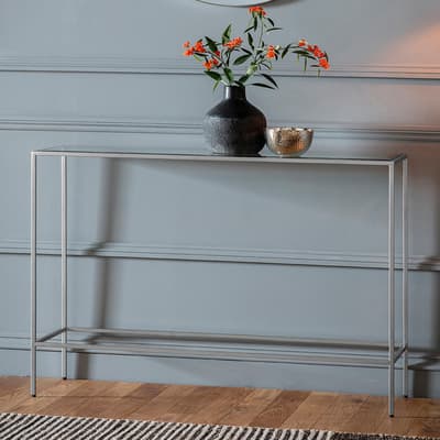 Hollister Console Table, Silver