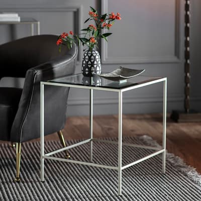 Hollister Side Table, Silver