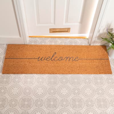Grey Welcome Doormat