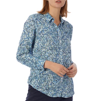 Seafoam Boyfriend Print Shirt 