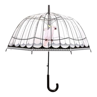 Transparent / Black Birdcage Umbrella