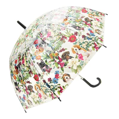 Multi Puppies Floral Garden Umbrella