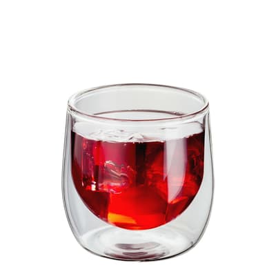 Set of 2 Double Walled Glass Tumbler, 200ml