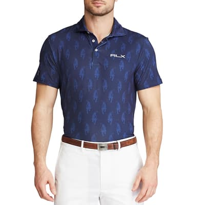 Navy Tonal Tiger Polo Shirt