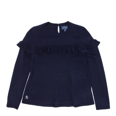 Older Girl's Navy Baby Doll Jumper