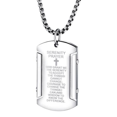 Silver Plated Prayer Necklace