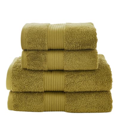 Bliss Pair of Hand Towels, Olive