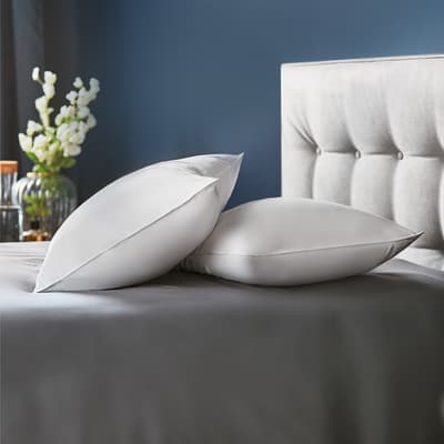 Duck Feather &Amp; Down Pair Of Pillows