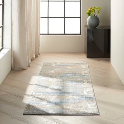 Rush 152x97cm Rug, Blue/Beige