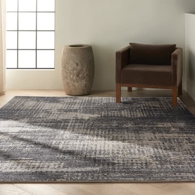 Rush Rug, Grey/ Beige, 3.05x2.44m