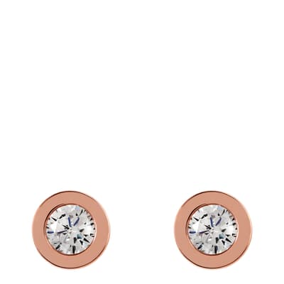 Rose Gold Fountain Road Stud Earrings