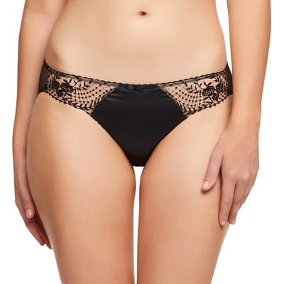 Black Julie Roses Bikini Briefs 