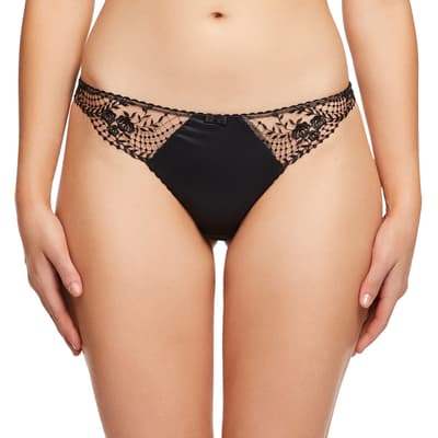 Black Julie Roses G String 