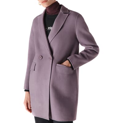 Lilac Double Faced Wool Coat