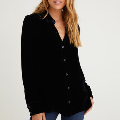 Blue Contrast Halle Shirt