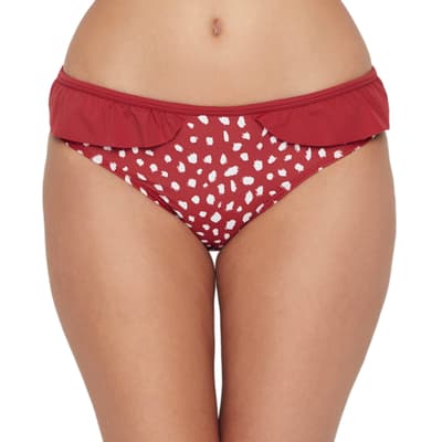 Brick Red Mila Frilled Brief