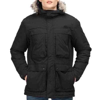 Black Waterproof Insulated Parka Jacket