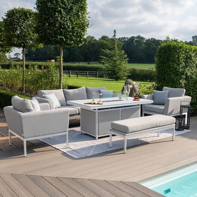 SAVE  £1240 - Pulse 3 Seat Sofa Set with Fire Pit Table / Lead Chine