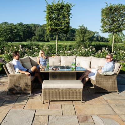 SAVE  £750 - Winchester Royal U Shaped Sofa Set with Fire Pit Table